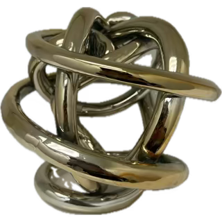 Metal Glass Knot 7"